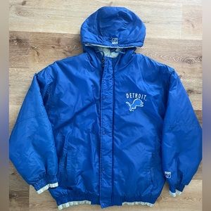Vintage Blue NFL lions jacket